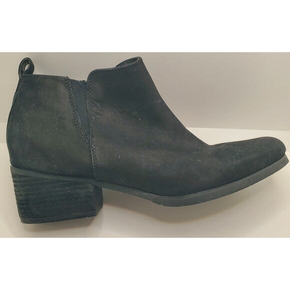 Blondo Victory Black Suede Ankle Boots Waterproof Side Zip Women's Size 8 - Picture 2 of 12